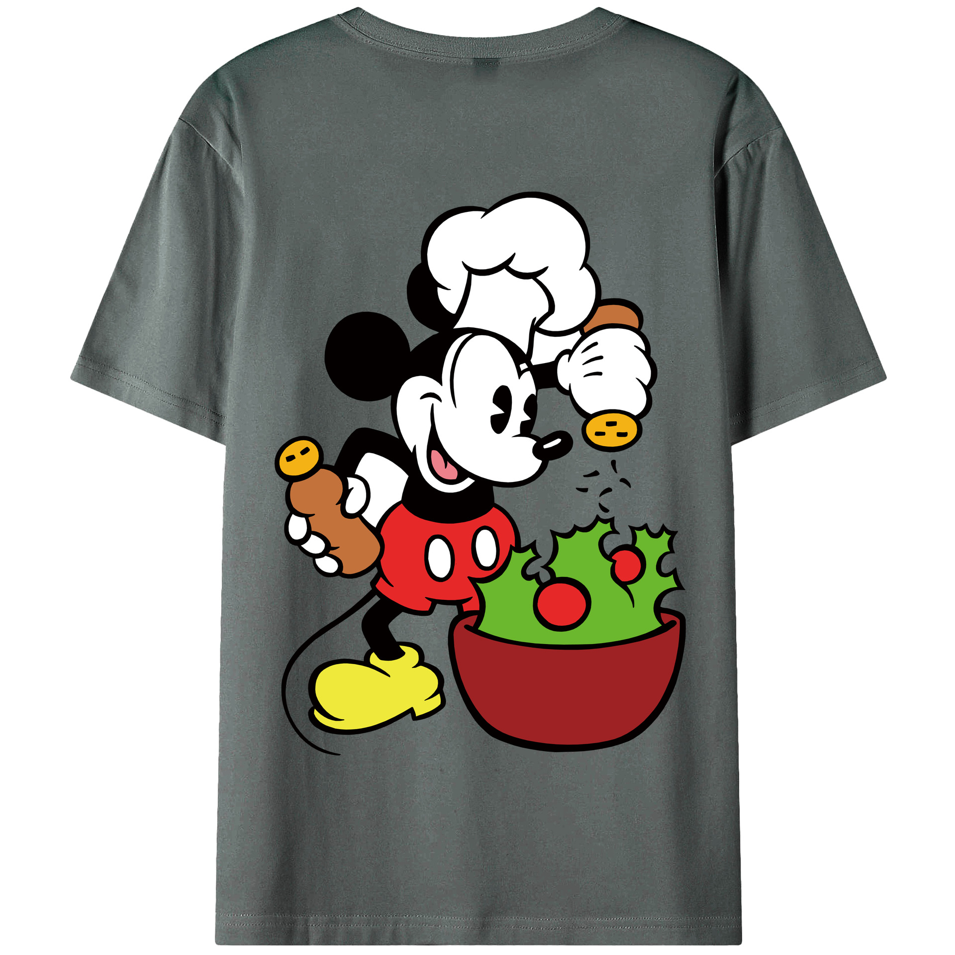 （画像用） ミッキーマウス Mickey Mouse 綿100％半袖Tシャツ（背面プリント）